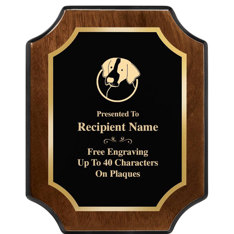 8X10 WALNUT FINISH SCALLOP PLQ