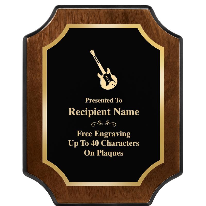 8X10 WALNUT FINISH SCALLOP PLQ