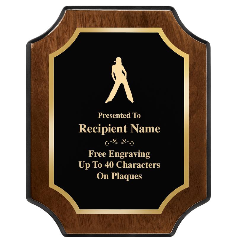 8X10 WALNUT FINISH SCALLOP PLQ