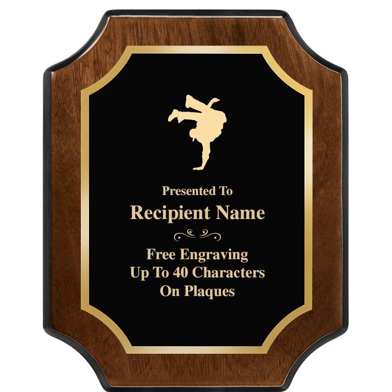 8X10 WALNUT FINISH SCALLOP PLQ