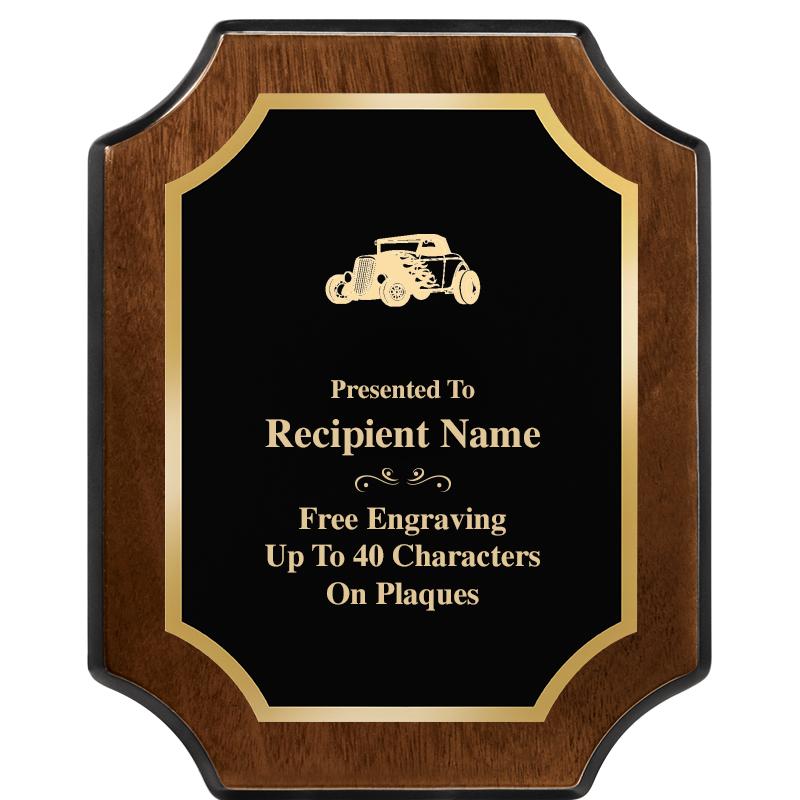 8X10 WALNUT FINISH SCALLOP PLQ