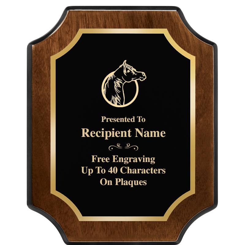 8X10 WALNUT FINISH SCALLOP PLQ