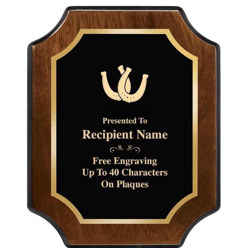 8X10 WALNUT FINISH SCALLOP PLQ