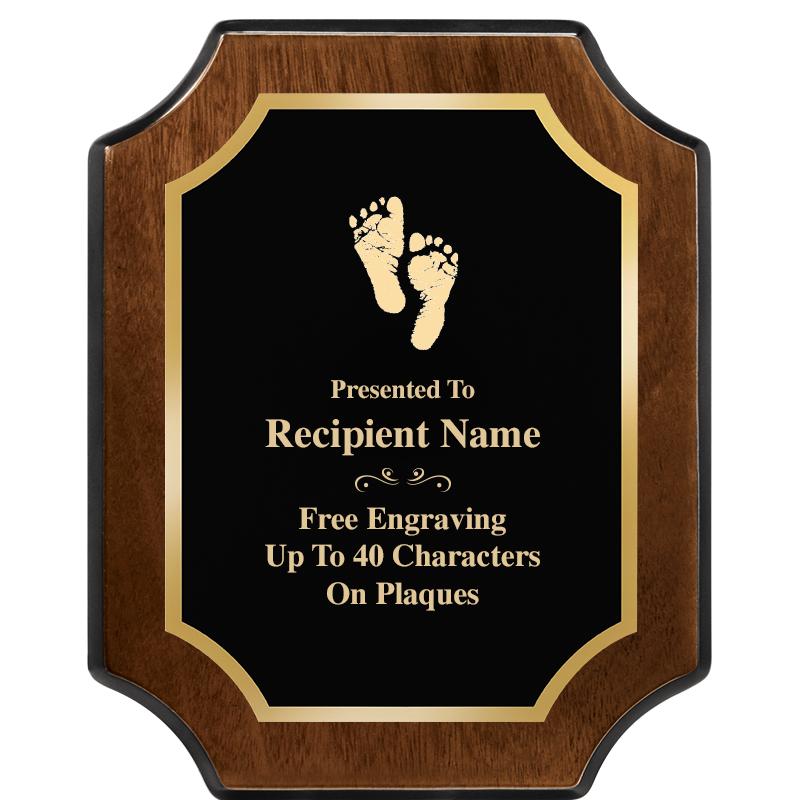 8X10 WALNUT FINISH SCALLOP PLQ