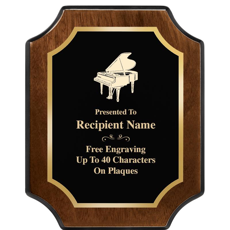 8X10 WALNUT FINISH SCALLOP PLQ