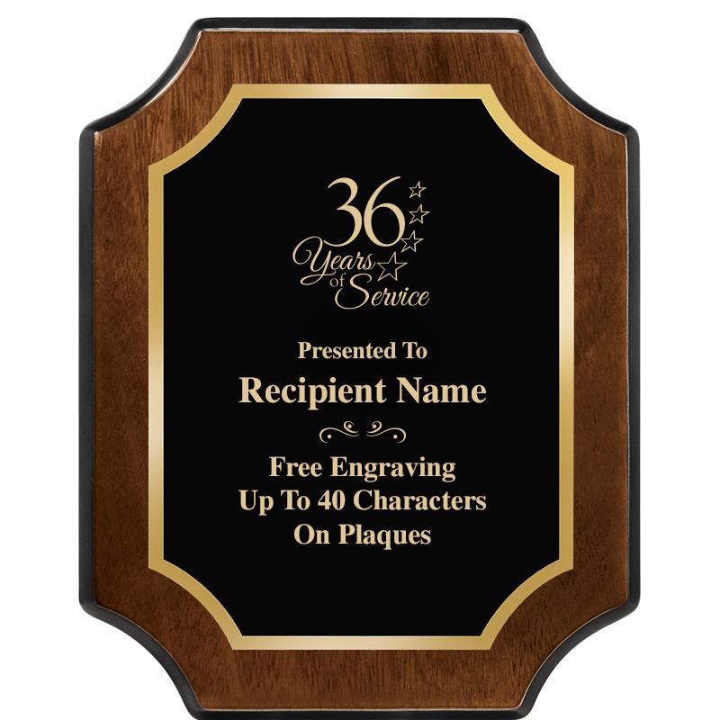 8X10 WALNUT FINISH SCALLOP PLQ