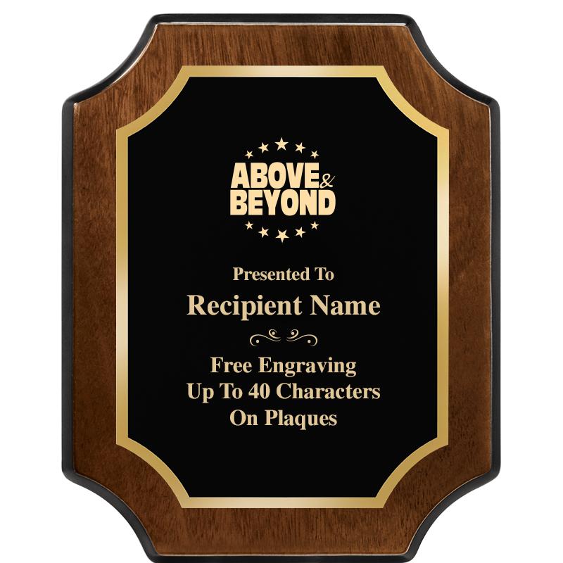 8X10 WALNUT FINISH SCALLOP PLQ