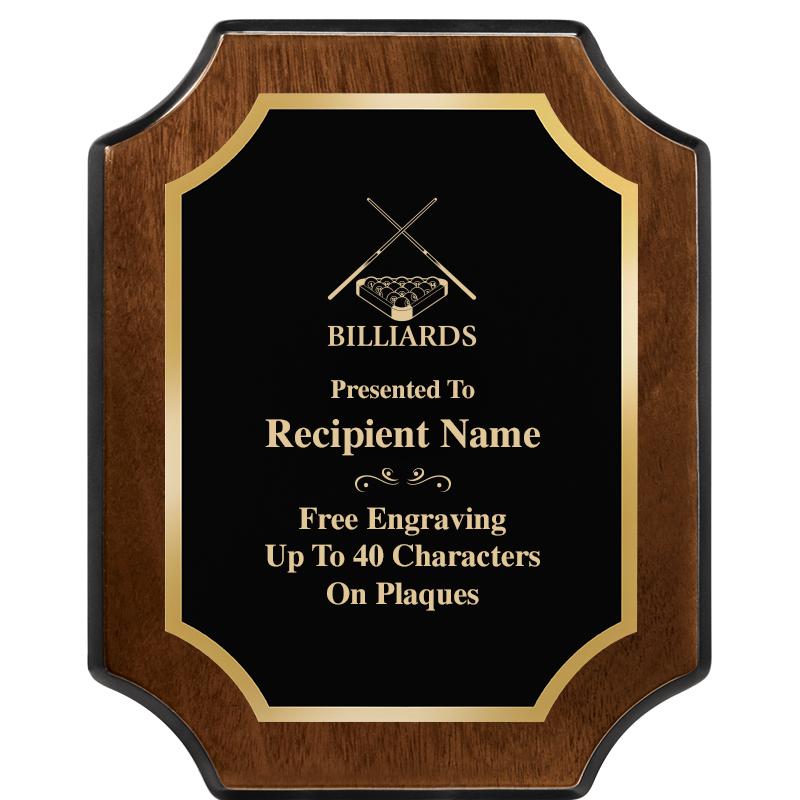 8X10 WALNUT FINISH SCALLOP PLQ