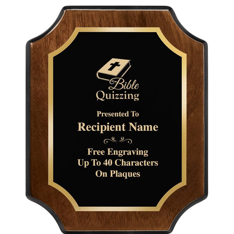 8X10 WALNUT FINISH SCALLOP PLQ