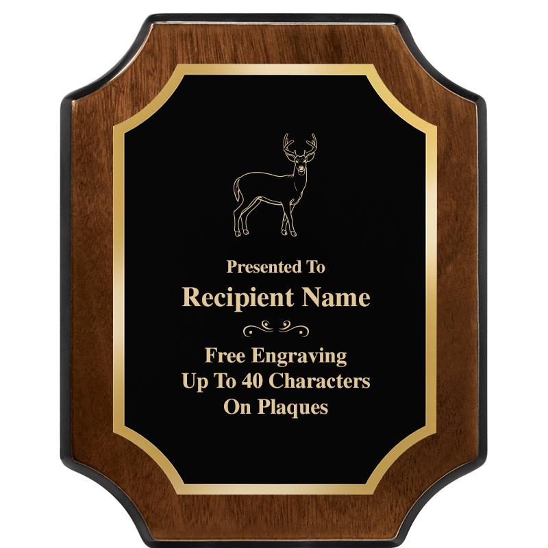 8X10 WALNUT FINISH SCALLOP PLQ