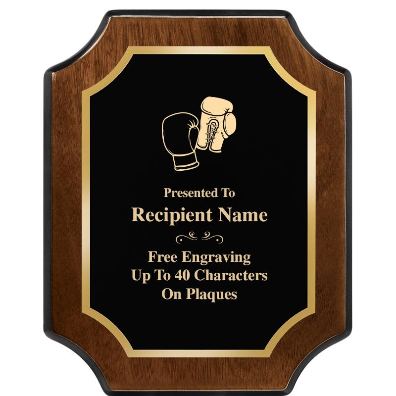 8X10 WALNUT FINISH SCALLOP PLQ