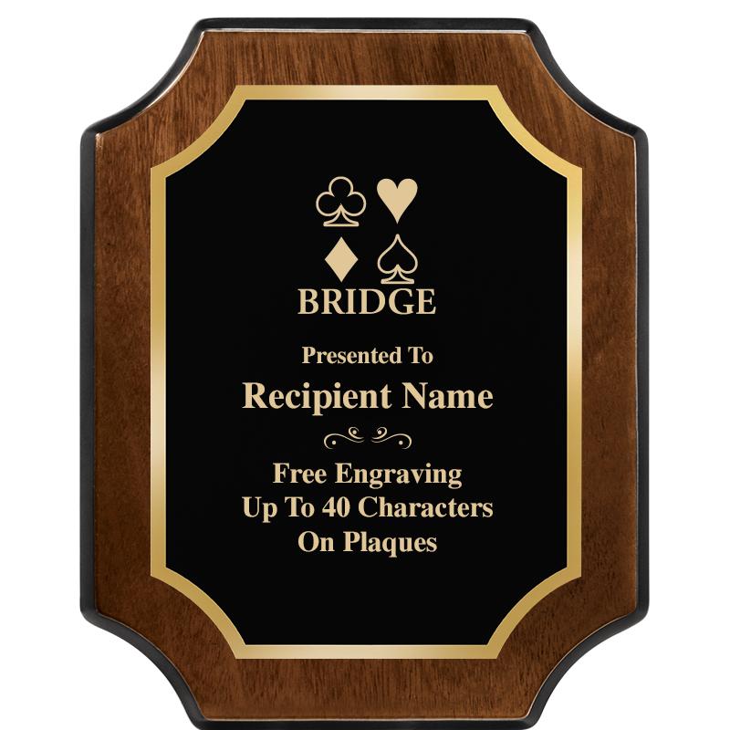 8X10 WALNUT FINISH SCALLOP PLQ