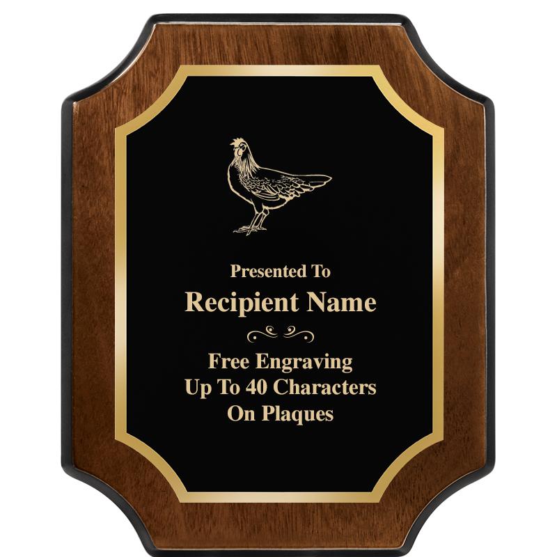 8X10 WALNUT FINISH SCALLOP PLQ