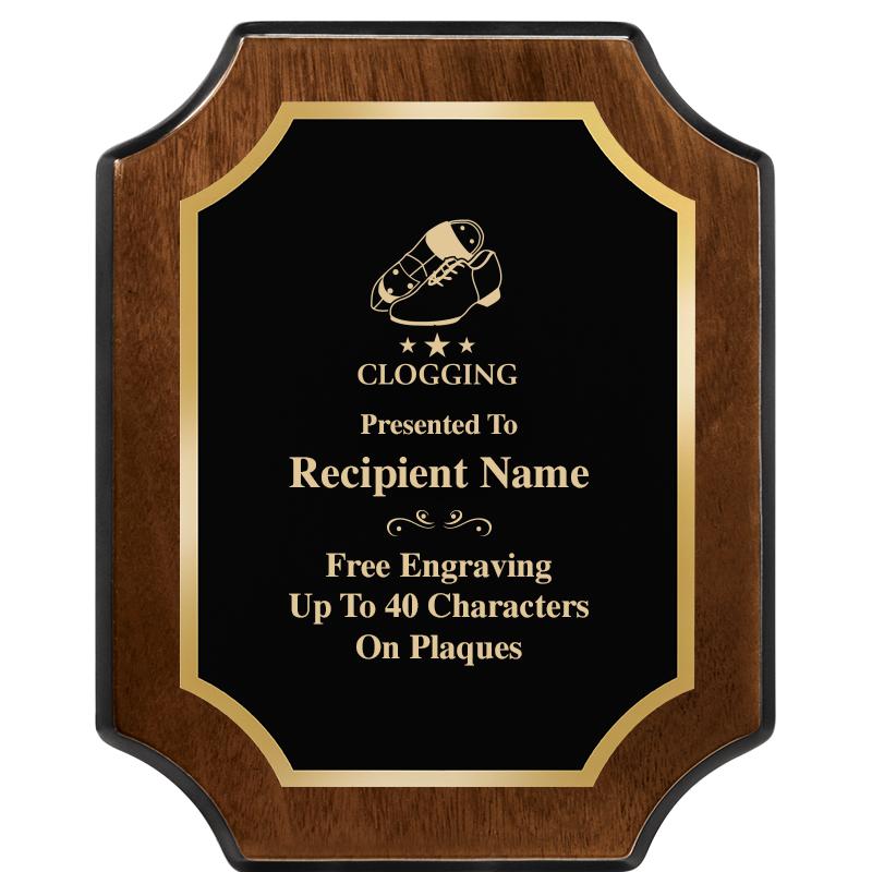 8X10 WALNUT FINISH SCALLOP PLQ