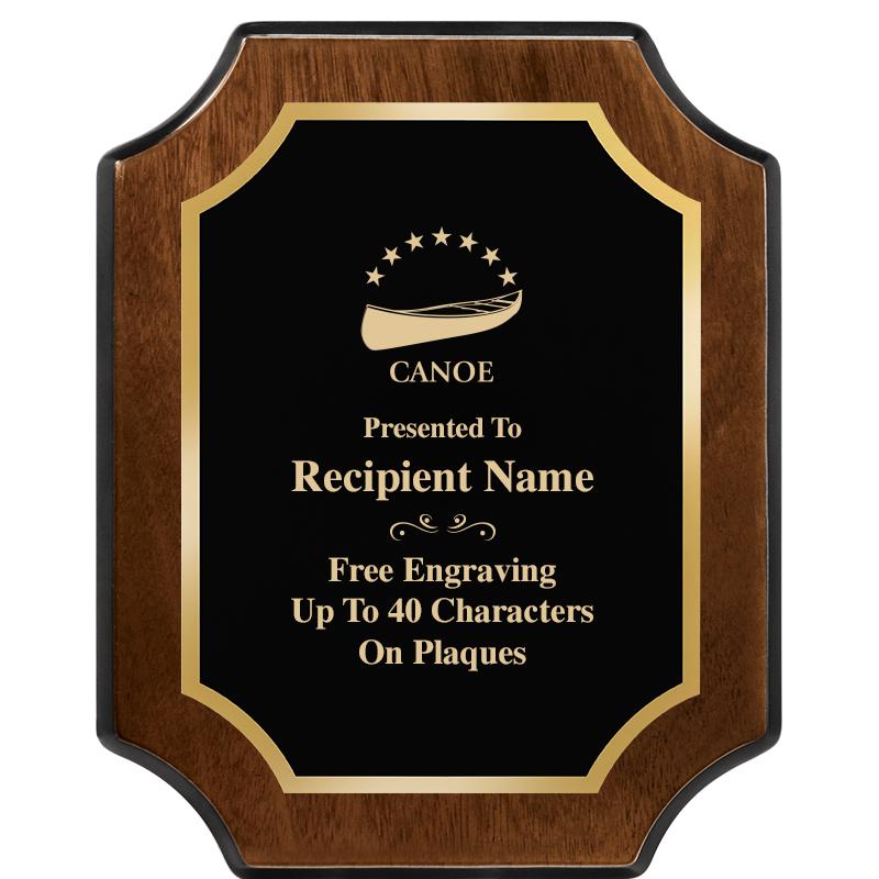 8X10 WALNUT FINISH SCALLOP PLQ