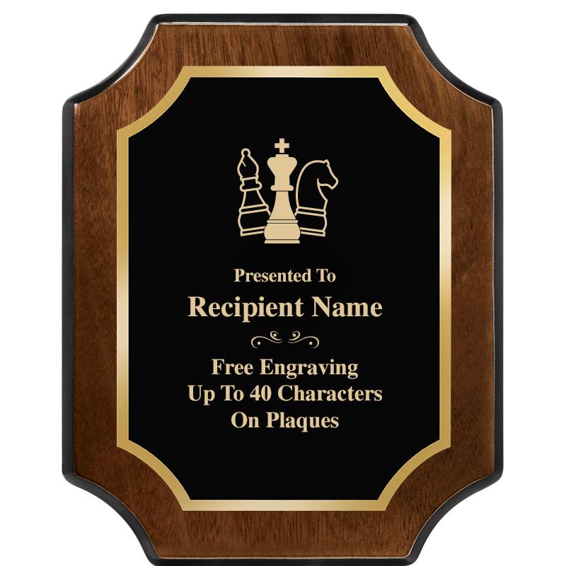 8X10 WALNUT FINISH SCALLOP PLQ