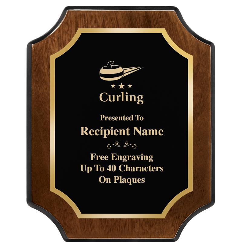 8X10 WALNUT FINISH SCALLOP PLQ