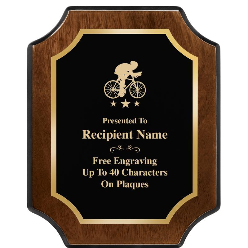 8X10 WALNUT FINISH SCALLOP PLQ