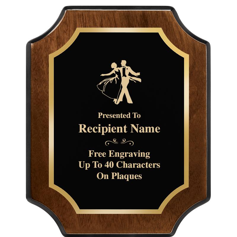 8X10 WALNUT FINISH SCALLOP PLQ