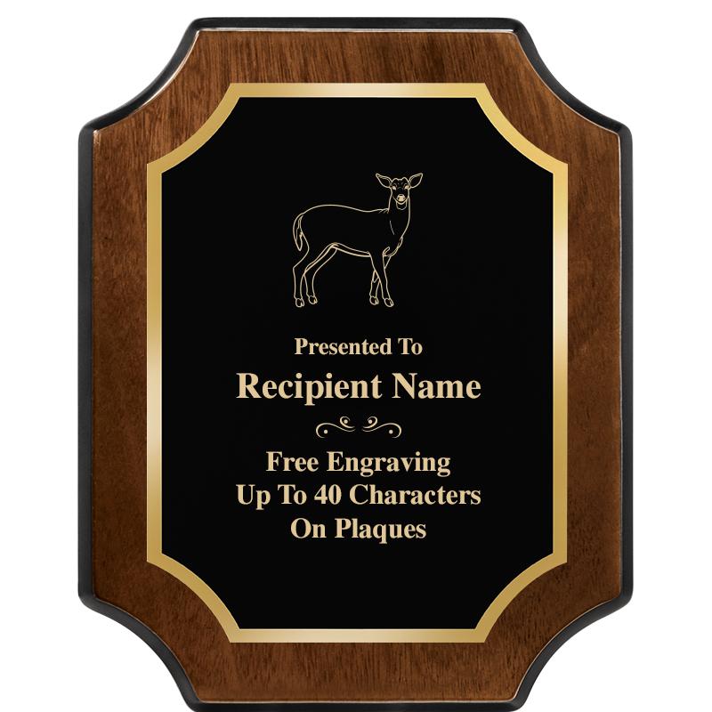 8X10 WALNUT FINISH SCALLOP PLQ