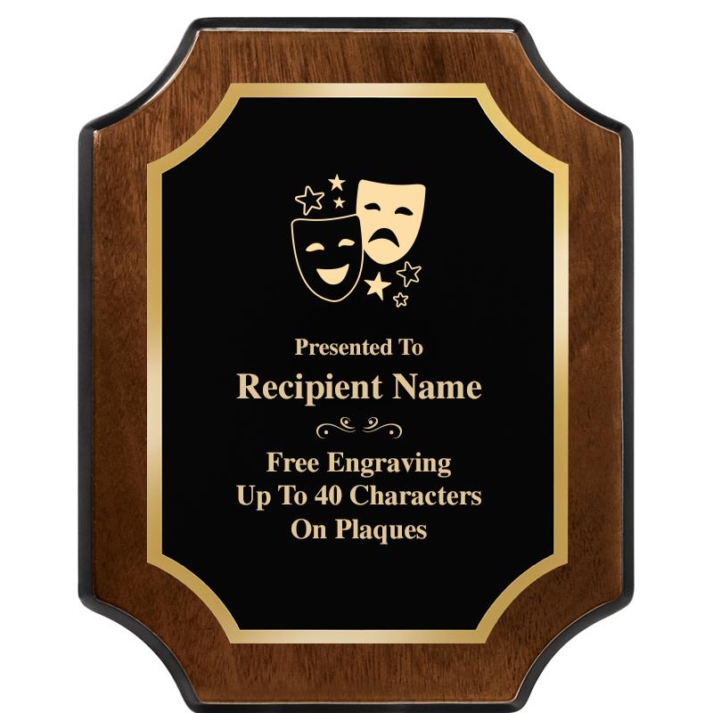 8X10 WALNUT FINISH SCALLOP PLQ