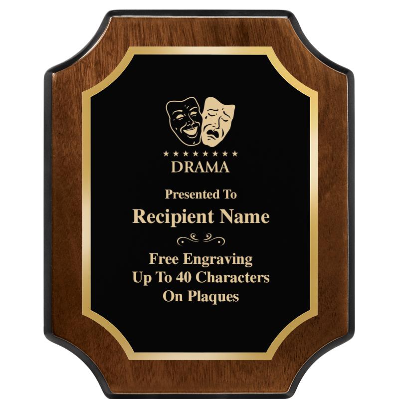 8X10 WALNUT FINISH SCALLOP PLQ