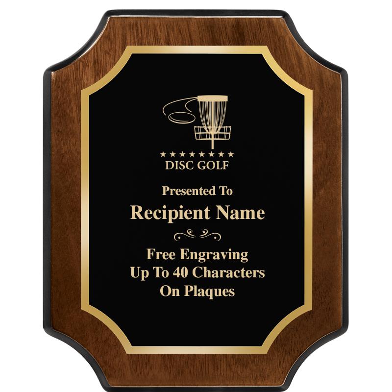 8X10 WALNUT FINISH SCALLOP PLQ