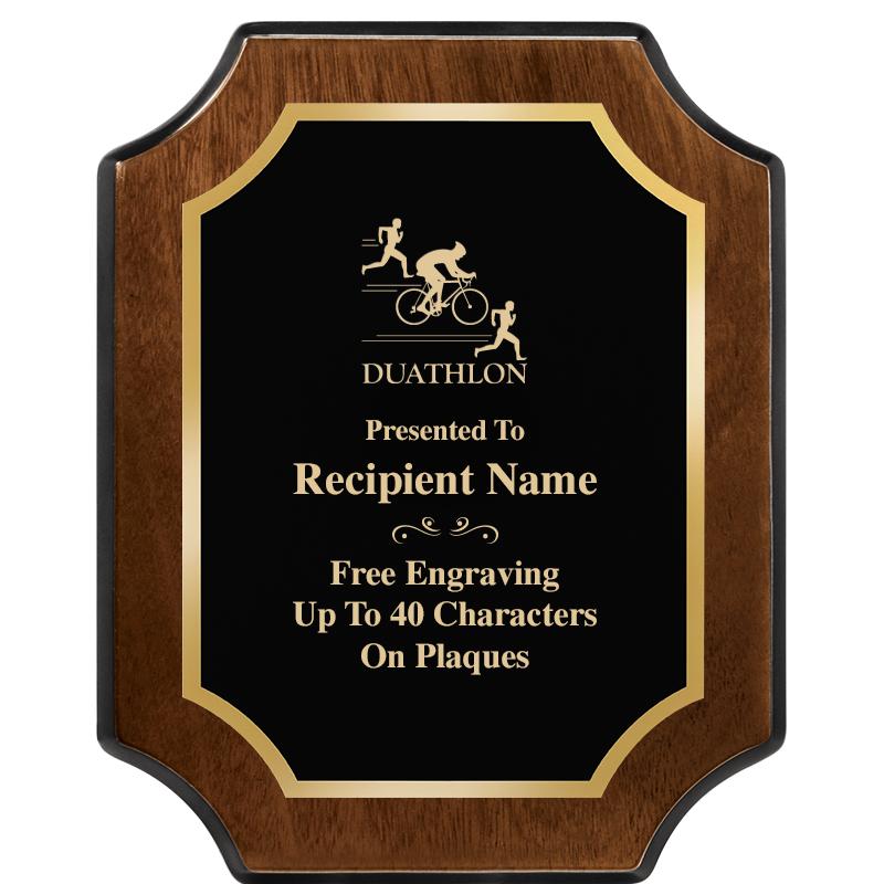 8X10 WALNUT FINISH SCALLOP PLQ