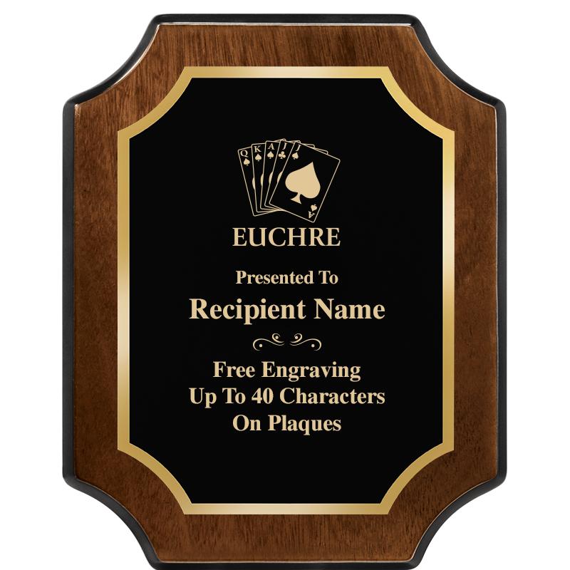 8X10 WALNUT FINISH SCALLOP PLQ