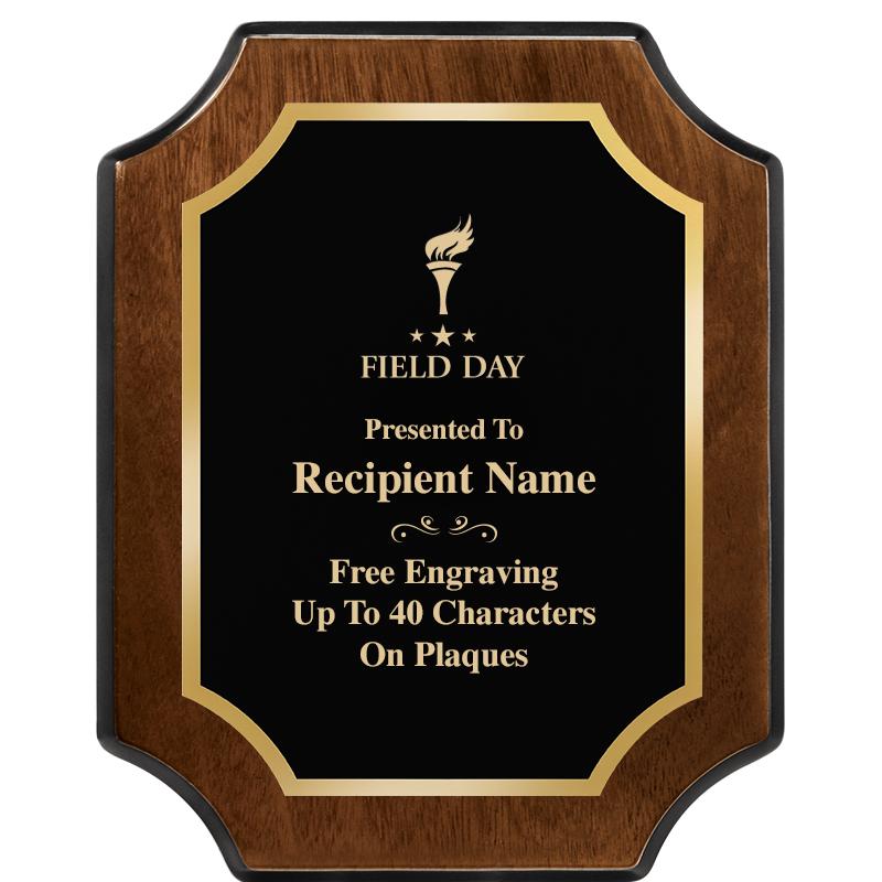 8X10 WALNUT FINISH SCALLOP PLQ