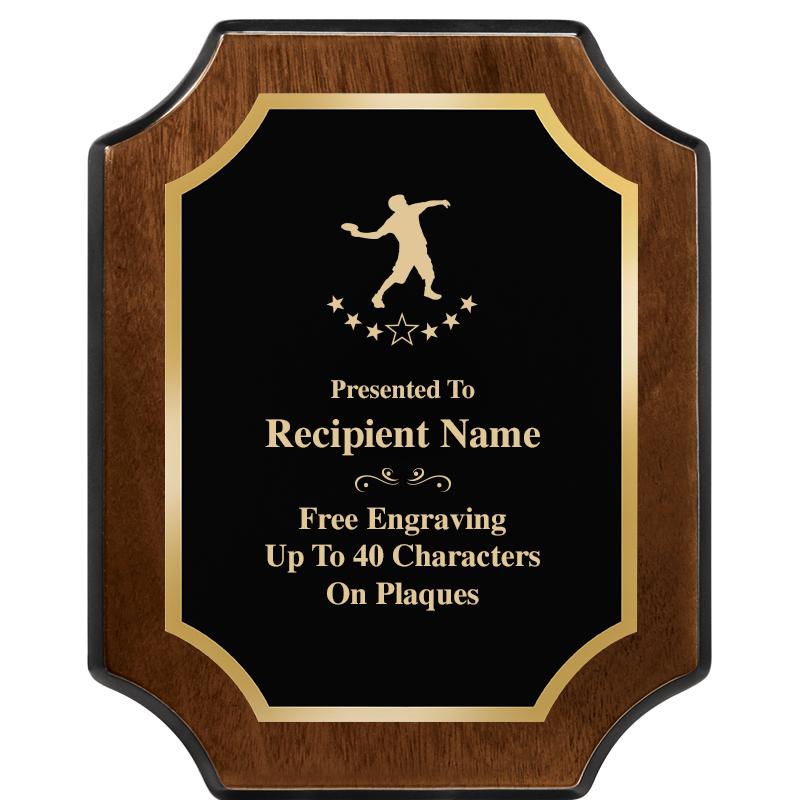 8X10 WALNUT FINISH SCALLOP PLQ