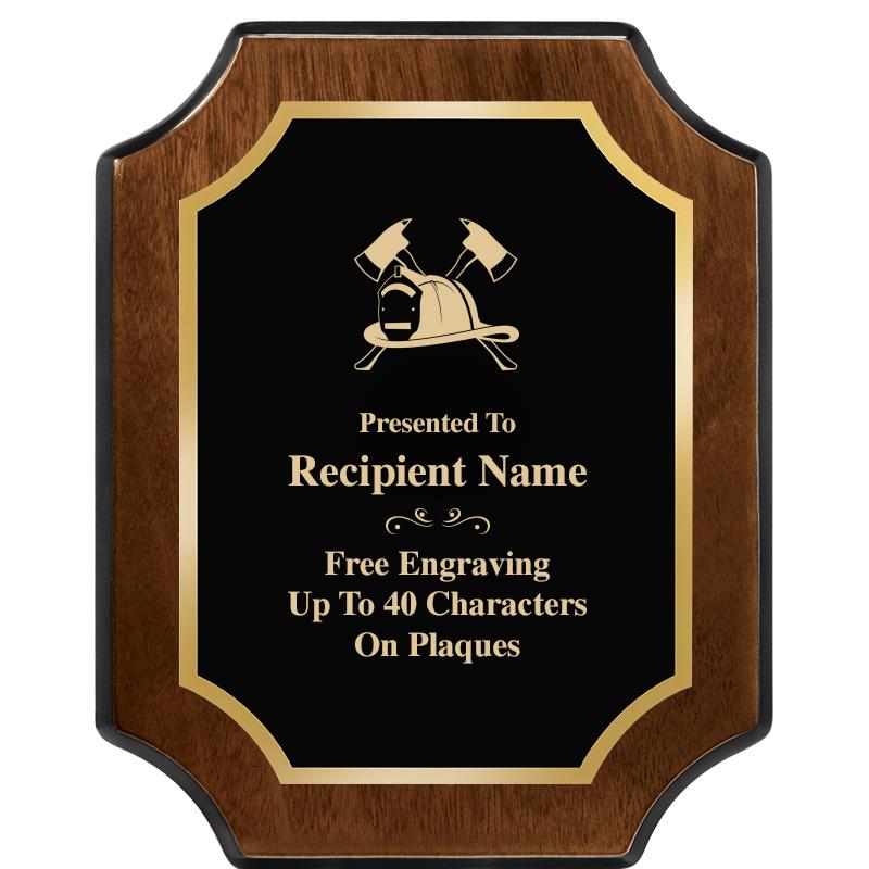 8X10 WALNUT FINISH SCALLOP PLQ