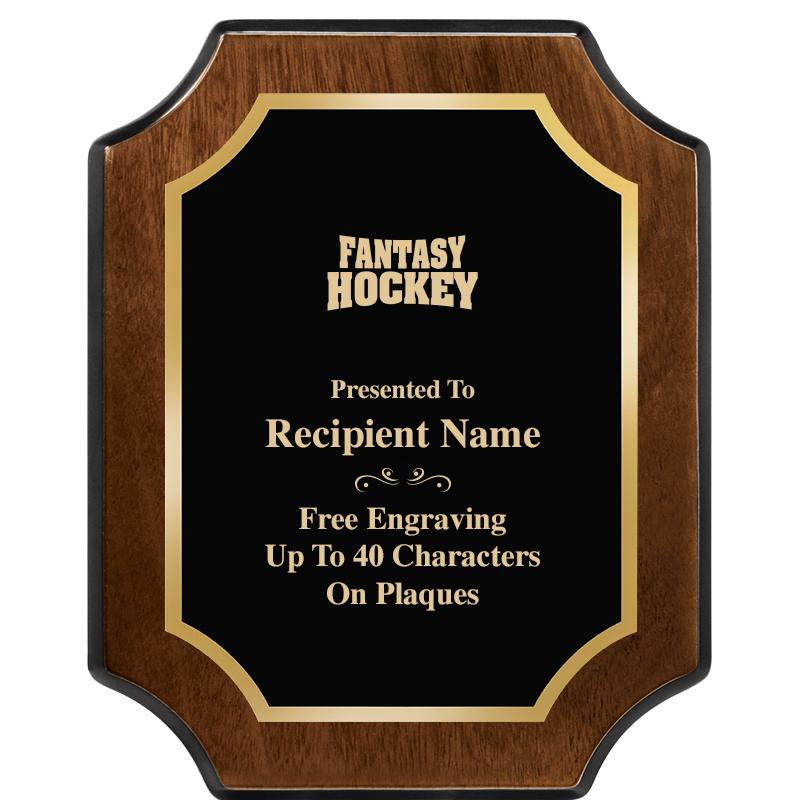 8X10 WALNUT FINISH SCALLOP PLQ