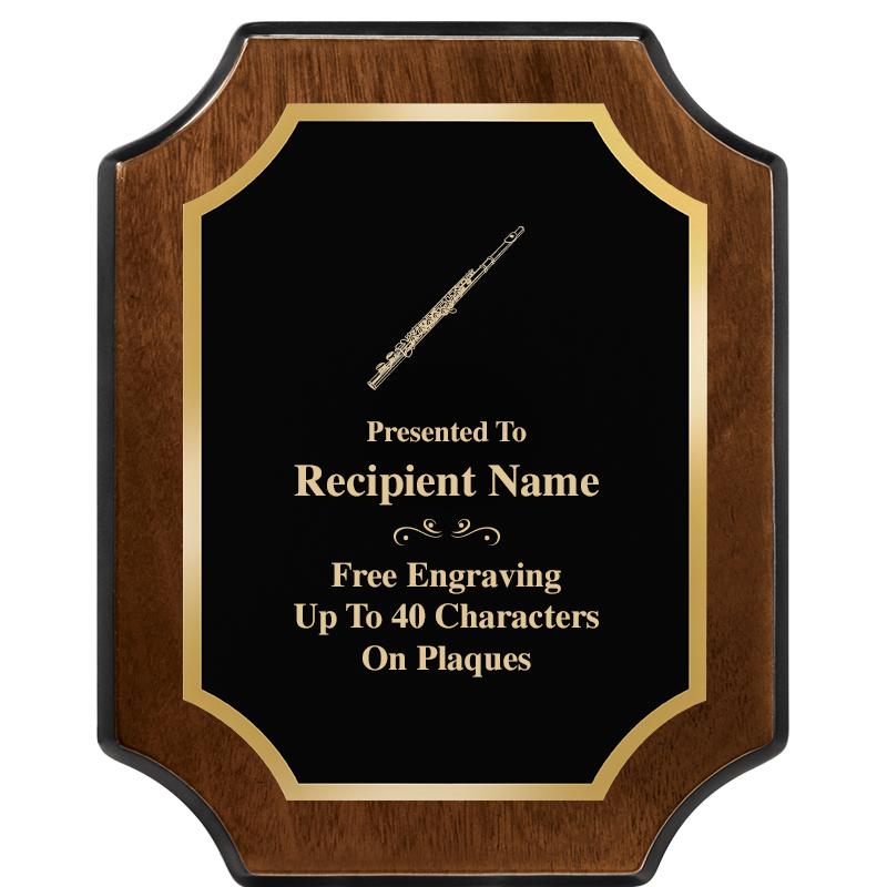 8X10 WALNUT FINISH SCALLOP PLQ