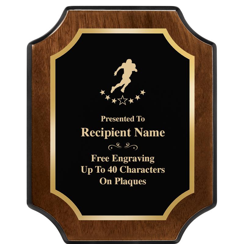 8X10 WALNUT FINISH SCALLOP PLQ