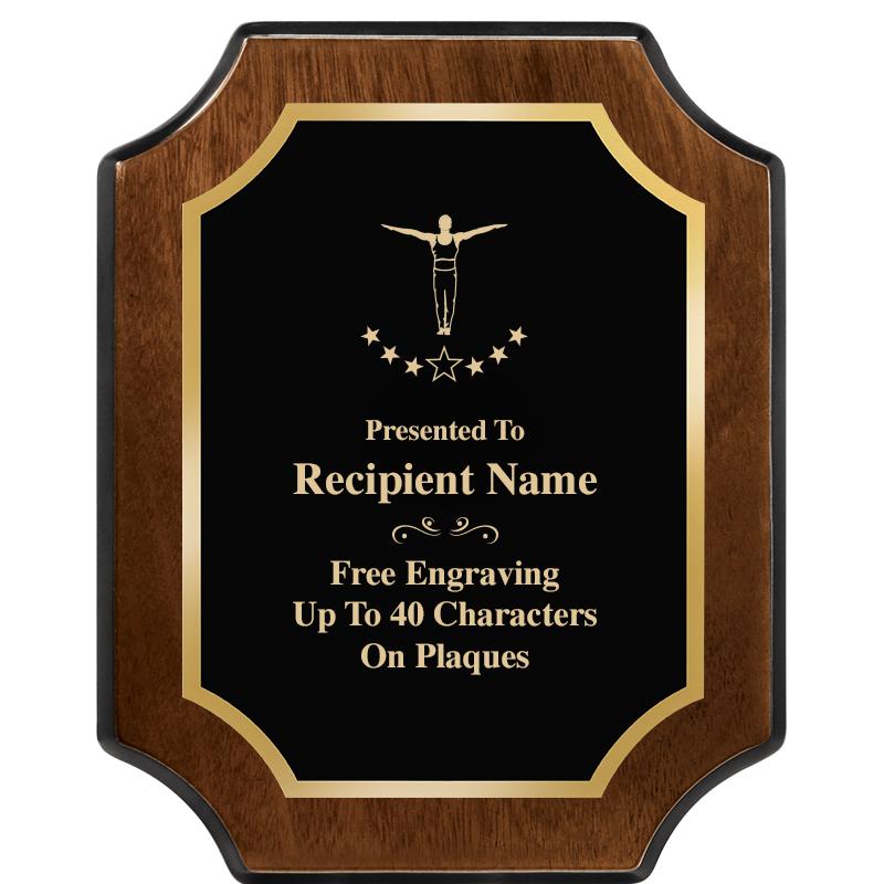 8X10 WALNUT FINISH SCALLOP PLQ