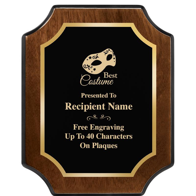 8X10 WALNUT FINISH SCALLOP PLQ