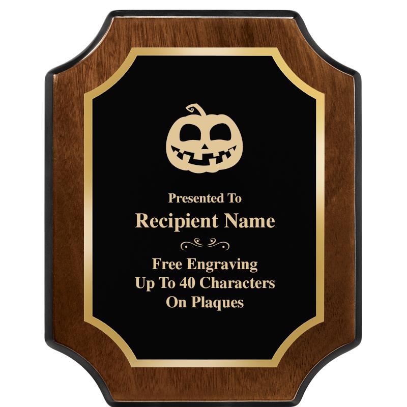 8X10 WALNUT FINISH SCALLOP PLQ