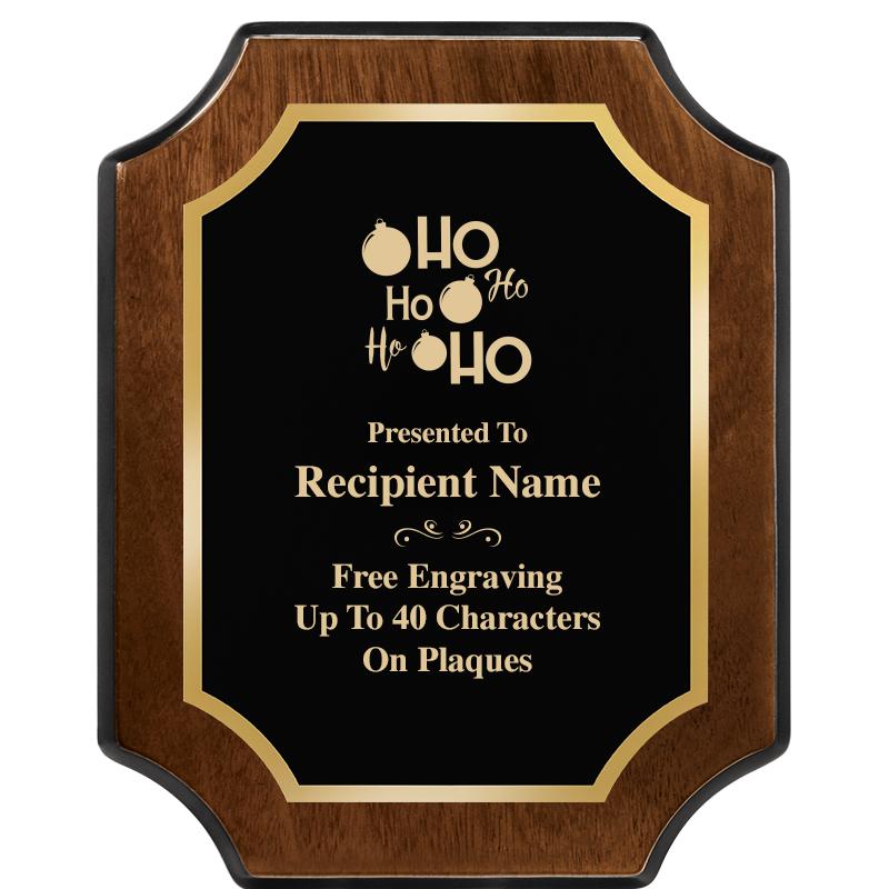 8X10 WALNUT FINISH SCALLOP PLQ