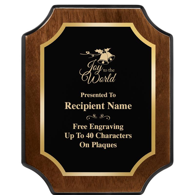 8X10 WALNUT FINISH SCALLOP PLQ