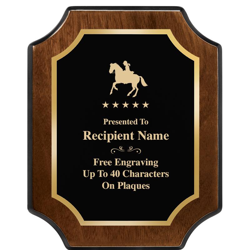 8X10 WALNUT FINISH SCALLOP PLQ