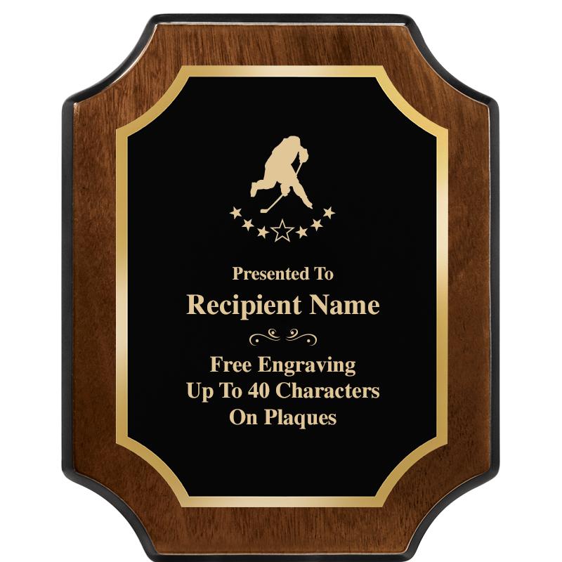 8X10 WALNUT FINISH SCALLOP PLQ