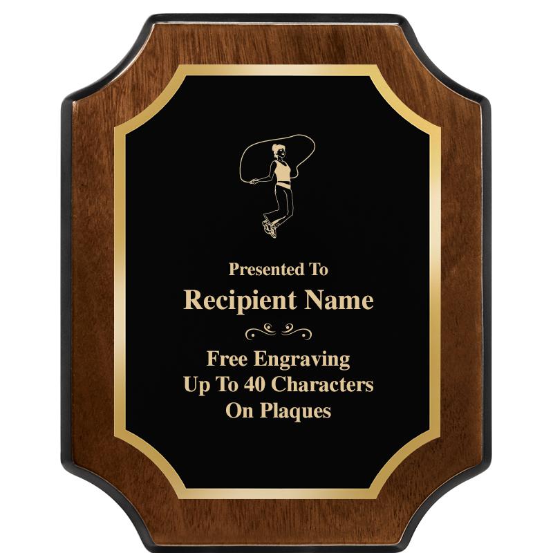 8X10 WALNUT FINISH SCALLOP PLQ