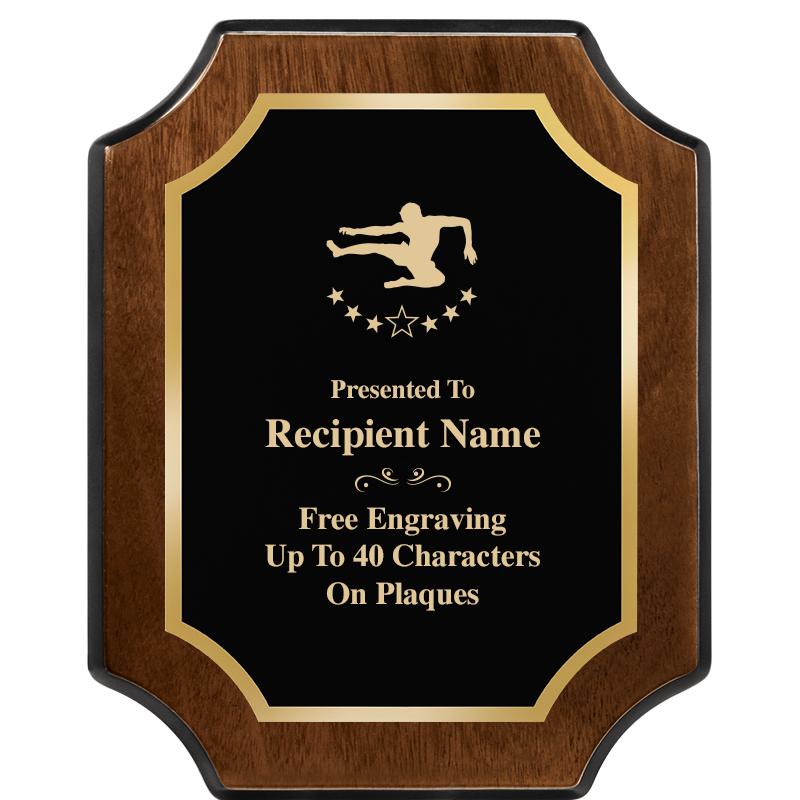 8X10 WALNUT FINISH SCALLOP PLQ