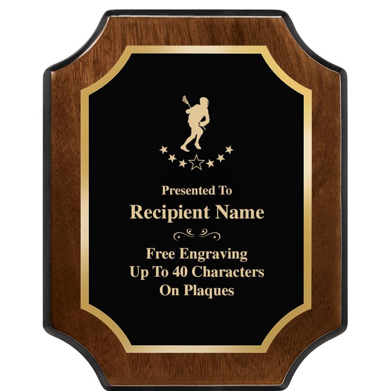 8X10 WALNUT FINISH SCALLOP PLQ