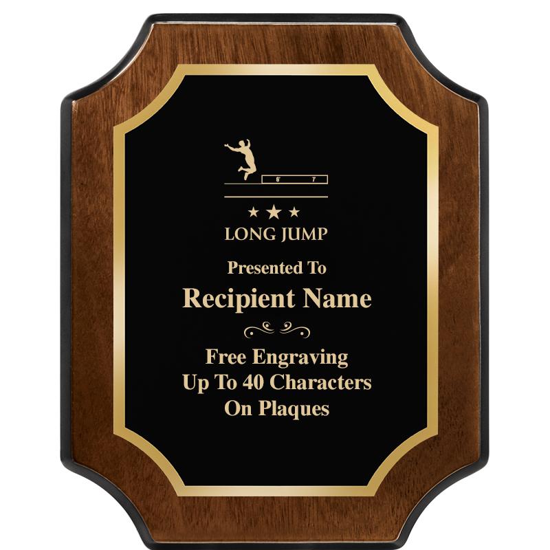 8X10 WALNUT FINISH SCALLOP PLQ