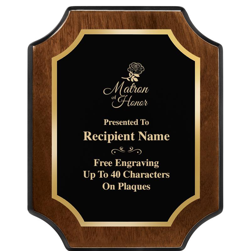 8X10 WALNUT FINISH SCALLOP PLQ