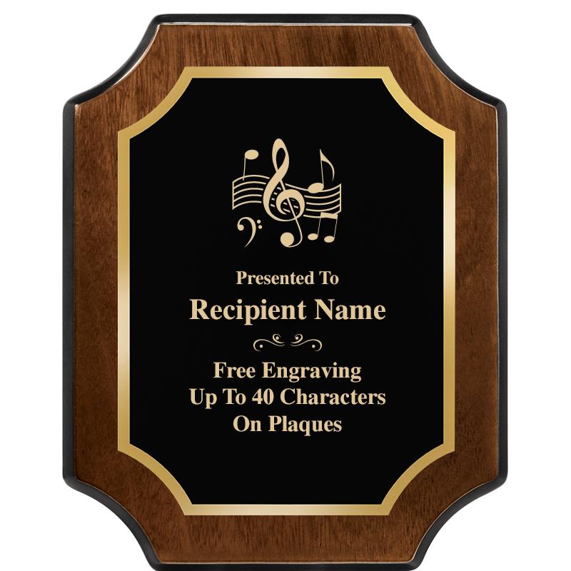 8X10 WALNUT FINISH SCALLOP PLQ