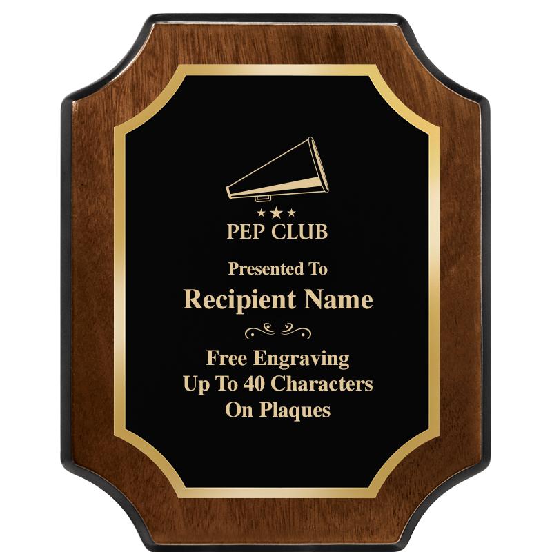 8X10 WALNUT FINISH SCALLOP PLQ