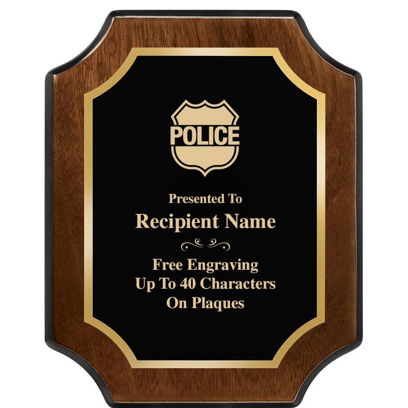 8X10 WALNUT FINISH SCALLOP PLQ